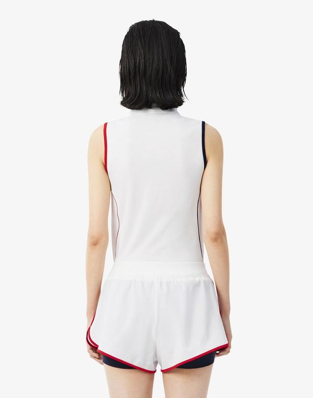 라코스테 [라코스테 공식] 여성 테니스 프렌치 폴로 DF0869-56N 001 착용컷
