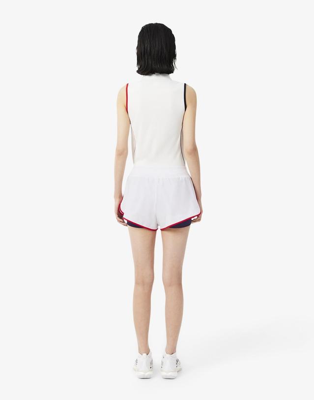 라코스테 [라코스테 공식] 여성 테니스 프렌치 쇼츠 GF0503-56N 001 착용컷