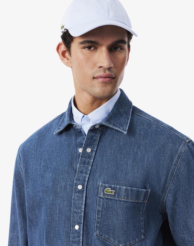 라코스테 [라코스테 공식] 남성 데님 셔츠 CH3581-56N MK9 착용컷