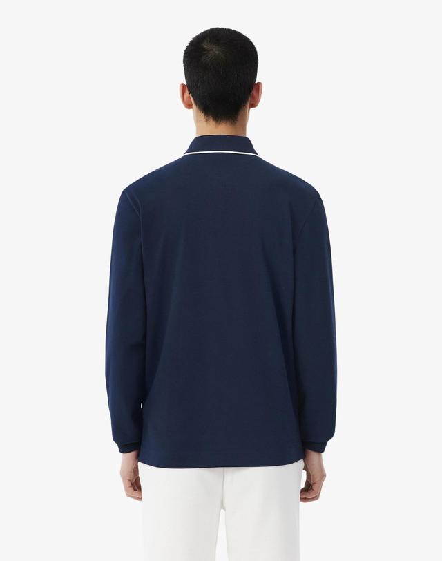 라코스테 [라코스테 공식] 남성 스마트파리 긴팔 폴로 셔츠 PH9988-56N 166 착용컷