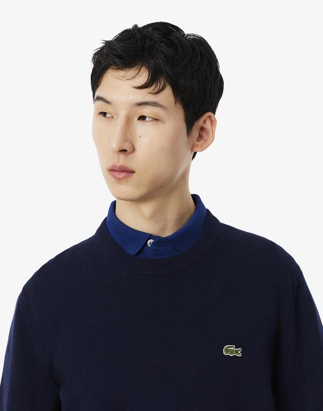 라코스테 [라코스테 공식] 남성 코튼 크루넥 풀오버 AH1985-56N 166 착용컷