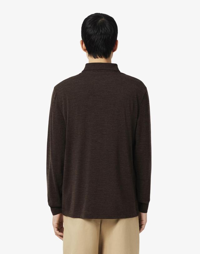 라코스테 [라코스테 공식] 남성 울저지 긴팔 폴로 셔츠 DH4124-56N RV2 착용컷