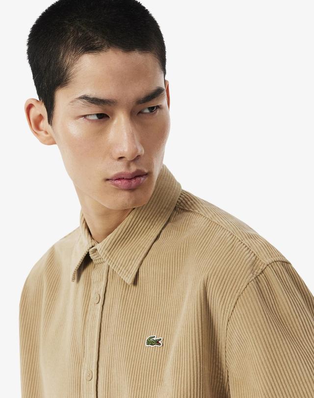 라코스테 [라코스테 공식] 남성 코듀로이 셔츠 CH3847-56N 02S 착용컷