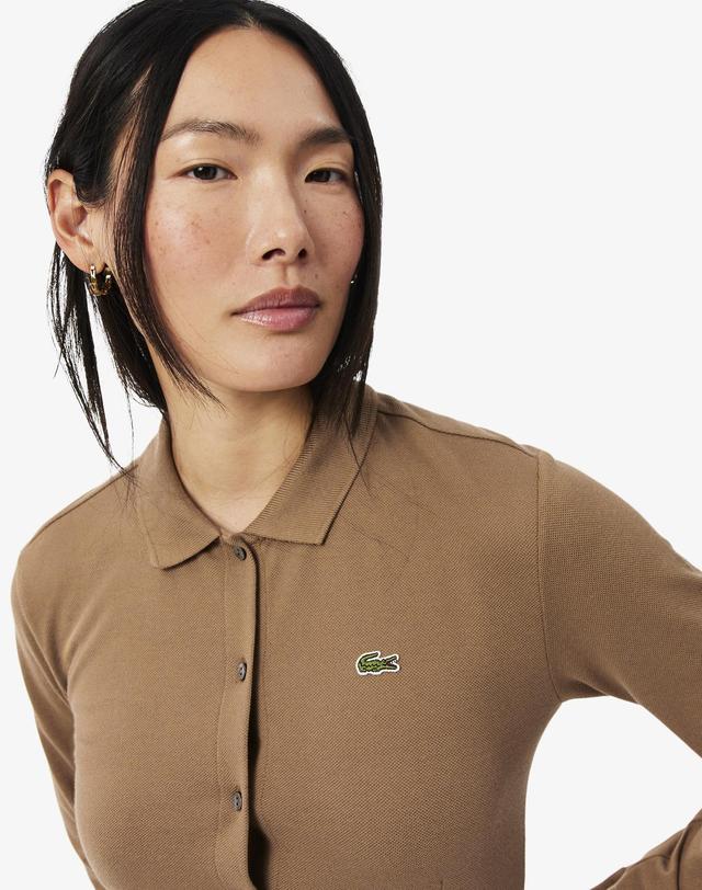 라코스테 [라코스테 공식] 여성 핏 앤 플레어 원피스 EF5299-56N SIX 착용컷