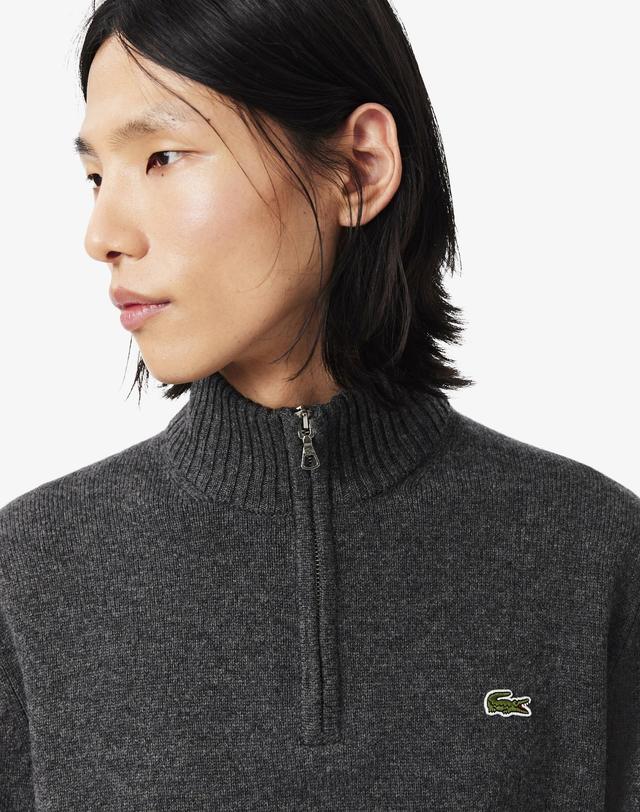 라코스테 [라코스테 공식] 남성 방모 반집업 풀오버 AH3052-56N 050 착용컷