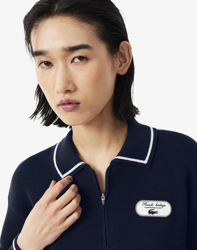 라코스테 [라코스테 공식] 여성 테니스 헤리티지 스웨터 AF6793-56N 166 착용컷