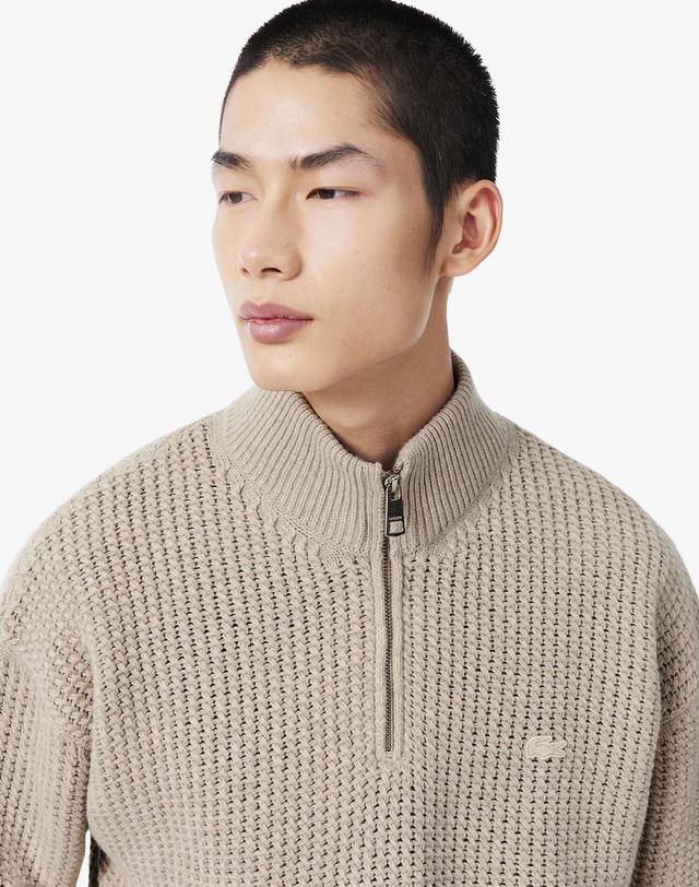 라코스테 [라코스테 공식] 남성 릴렉스 핏 반집업 풀오버 AH8584-56N I18 착용컷