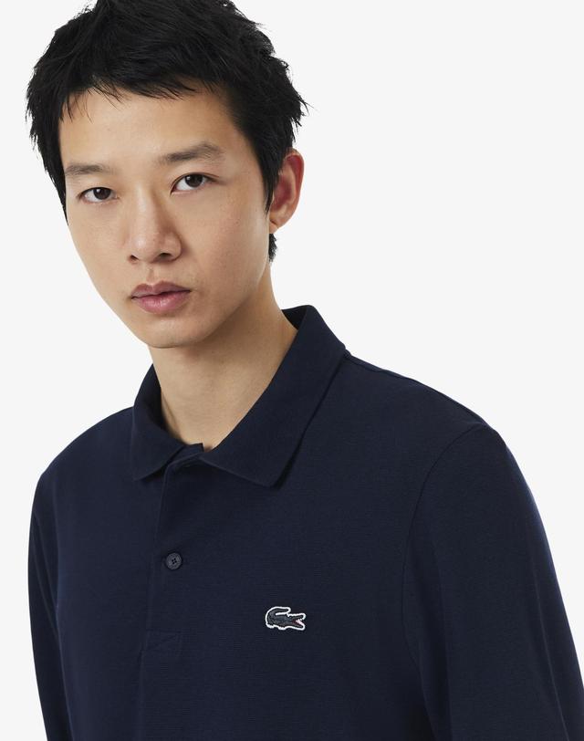 라코스테 [라코스테 공식] 남성 오토만 베이직 긴팔 폴로 DH8343-56N 166 착용컷