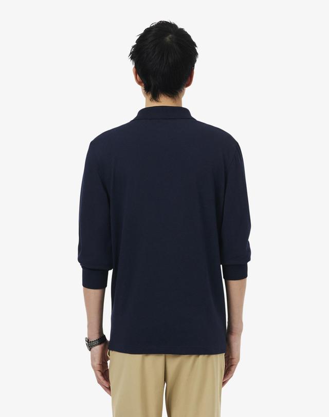 라코스테 [라코스테 공식] 남성 오토만 베이직 긴팔 폴로 DH8343-56N 166 착용컷