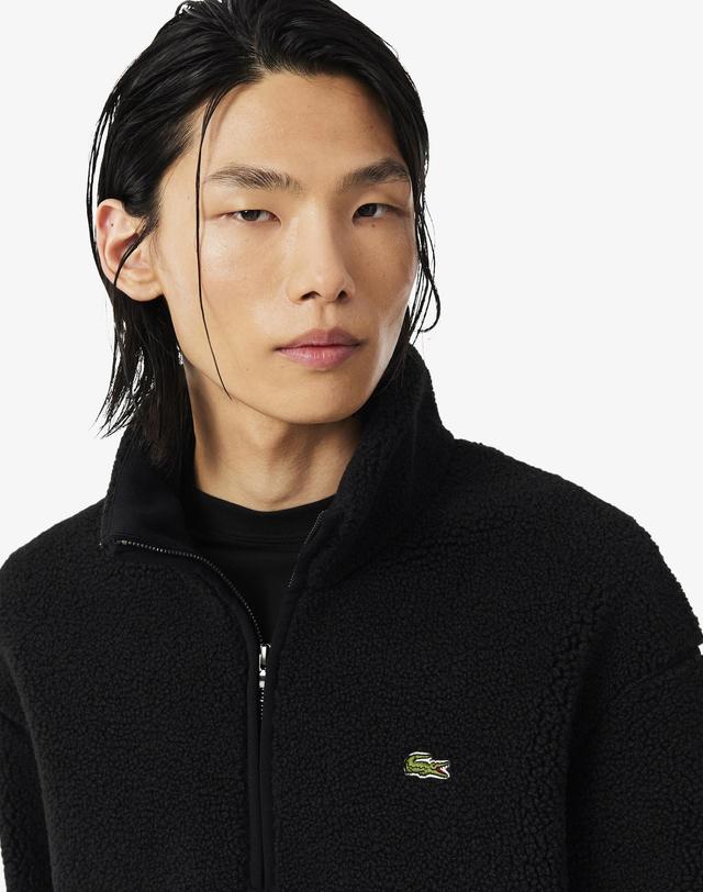 라코스테 [라코스테 공식] 남성 플리스 반집업 스웻셔츠 SH8648-56N 031 착용컷