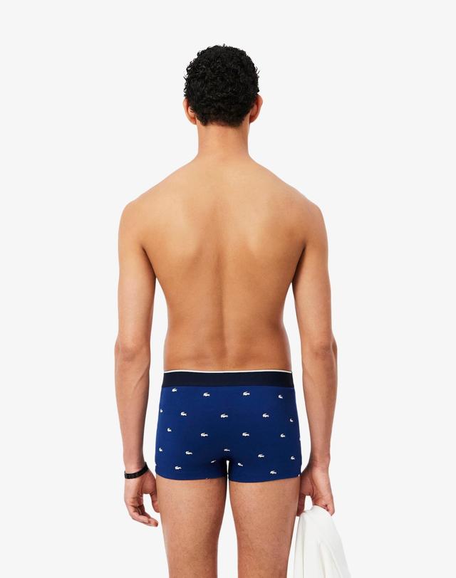 라코스테 [라코스테 공식] 남성 미니크록 남성 브리프 3PACK 5H1299-56N W3T 착용컷