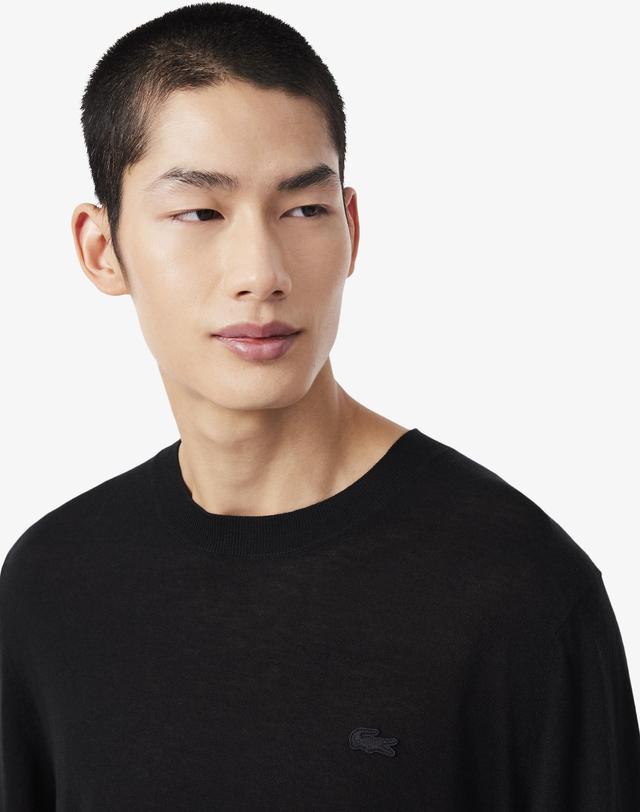 라코스테 [라코스테 공식] 남성 리오셀 캐시미어 블렌디드 크루넥 풀오버 AH0489-56N 031 착용컷