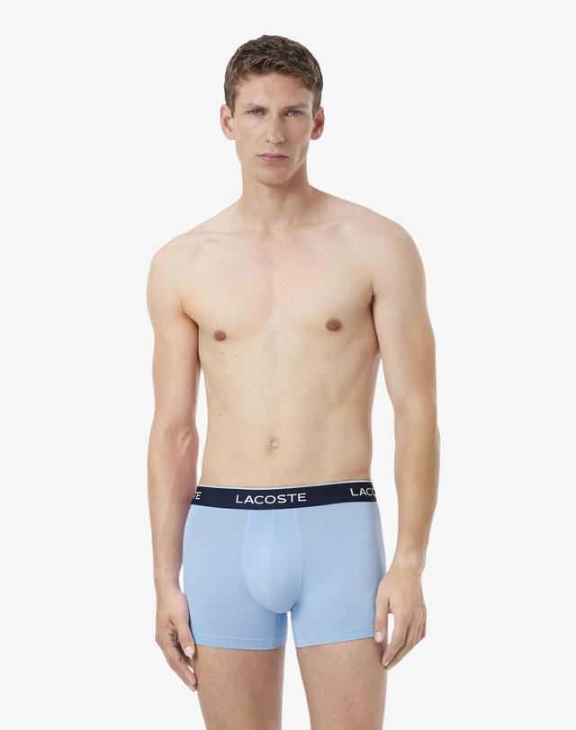 라코스테 [라코스테 공식] 남성 마이크로파이버 브리프 3PACK 5H3202-56N 2WK 착용컷