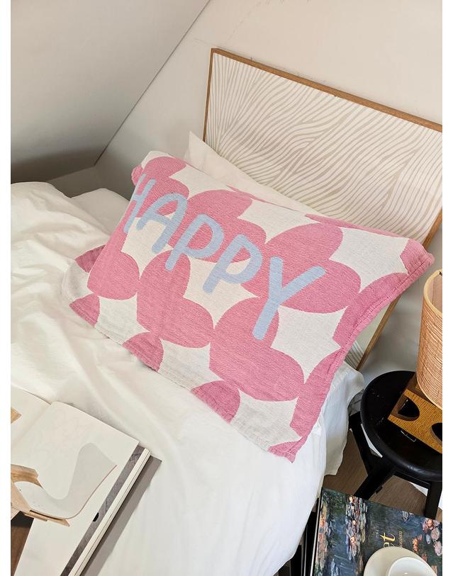 블랑쉬하우스 블랑쉬 해피 아트 거즈코튼 베개 수건 착용컷
