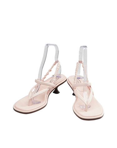 [중고] 250mm 핑크 레더 스트랩 여성 샌들 XXW35K0FT70MIDM426 PC0283 SH00054