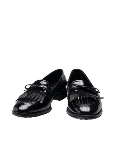 [중고] 220mm 블랙 페이던트 프린지 태슬 여성 로퍼 PC0244 SH00005