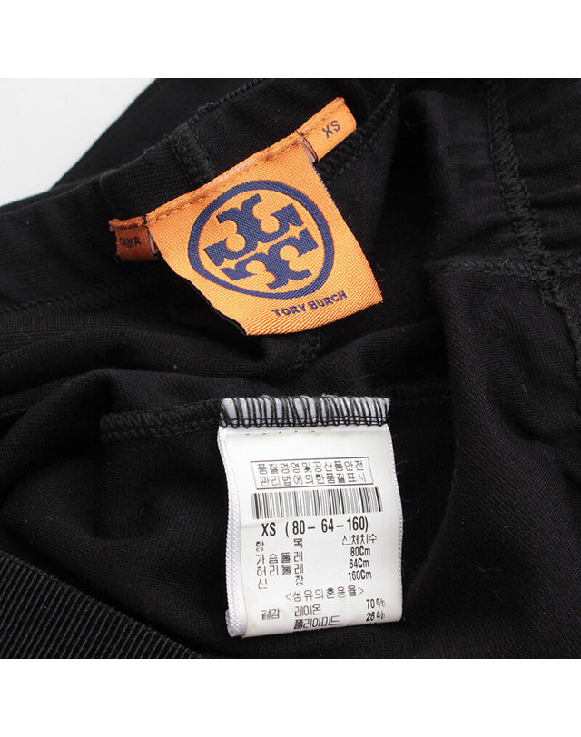 토리버치 [중고명품] [중고명품] 토리 버치 블랙 스키니 핏 밴딩 팬츠 55 BLACK 착용컷