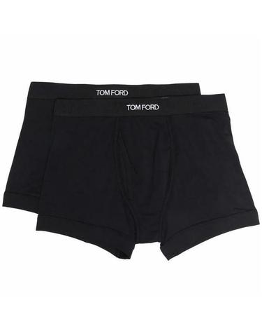 [명품] 톰포드 T4XC3 141 코튼 모달 로고 박서 브리프 블랙 입