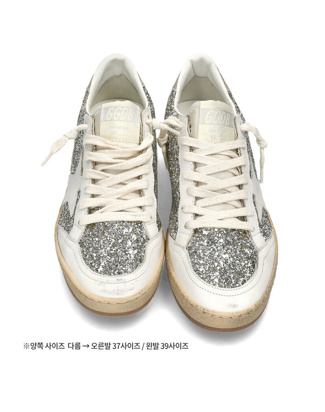 골든구스 [명품] 골든구스 볼스타 로우탑 스니커즈 GWF00117 F004721 82346 밝은 그레이 착용컷