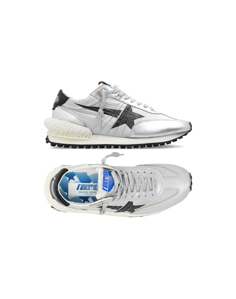 Golden Goose/리본즈(병행수입) [명품] 골든구스 26FW 러닝 마라톤 M2000 스니커즈 실버블랙 GMF00684 F005667 60246