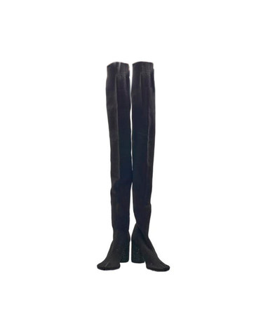 [중고명품] 메종 마르지엘라 250mm 블랙 타비 니하이 롱 부츠