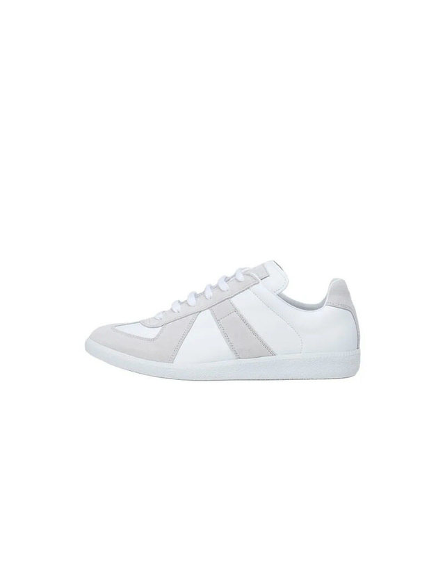 메종 마르지엘라 [명품] 메종마르지엘라 독일군 화이트 남성 스니커즈 S57WS0236 P1897 101 밝은 블루 착용컷