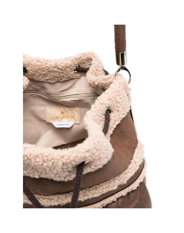 라밀라네사 [해외직구] 그란데비타 해외 LA MILANESA 여성 LUCILLE BUCKET BAG LUCILMARRONE 착용컷