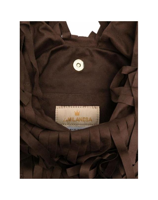라밀라네사 [해외직구] 그란데비타 해외 LA MILANESA 여성 ARETHA LARGE SHOULDER BAG ARELMARRONE 착용컷