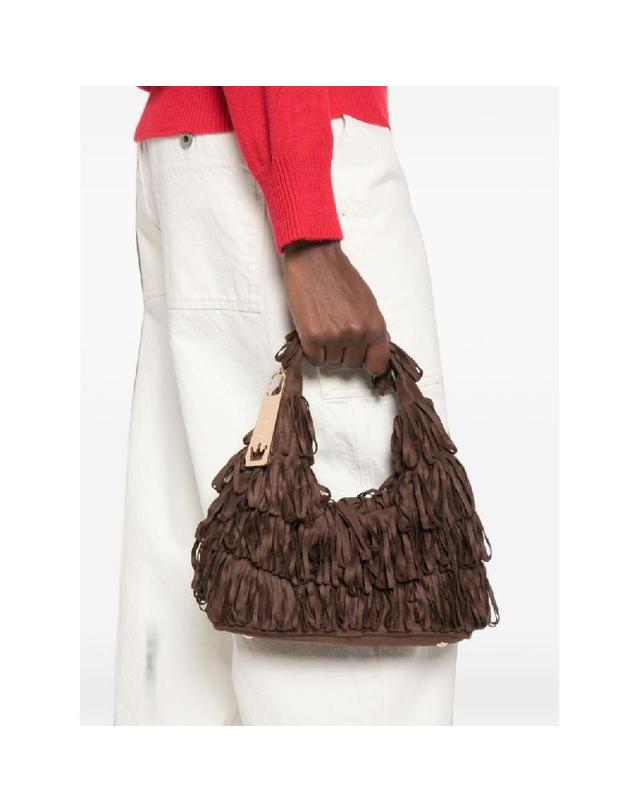 라밀라네사 [해외직구] 그란데비타 해외 LA MILANESA 여성 CAPUCINE SMALL HANDBAG CAPUCISMARRONE 착용컷