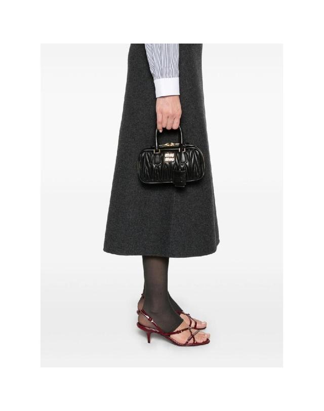 미우미우 [해외직구] 그란데비타 해외 미우미우 여성 ARCADIE MINI LEATHER HANDBAG 5BP088AN88F0002 착용컷