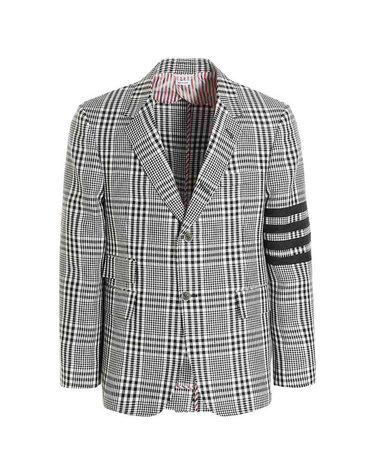 [명품] 24FW 사선 완장 체크 블레이저 화이트블랙 MJC348H 07889 980