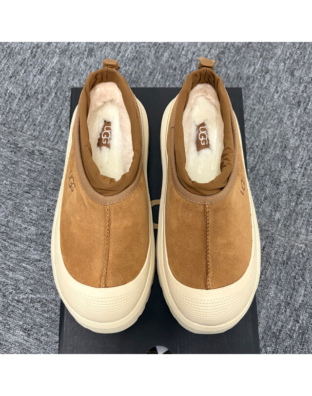 어그 [명품] 25FW 어그 남성 미국 UGG USA TASMAN 타스만 웨더 하이브리드 부츠 1144096 CWTC 밝은 브라운 착용컷
