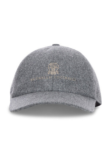 [해외직구] 해외 로마배송 브루넬로쿠치넬리 남성 플란넬 야구 모자 M038P9850 CGQ69 GREY MEDIUM BROWN