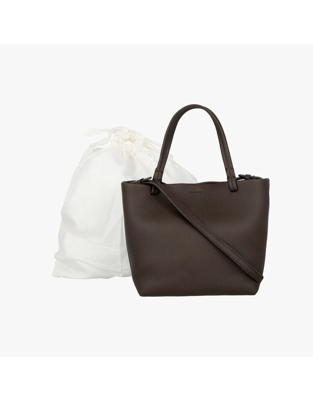 더 로우 더로우 [명품] W1199 L129 DEEP BROWN ANS 여성 토트백 진한 그레이 착용컷
