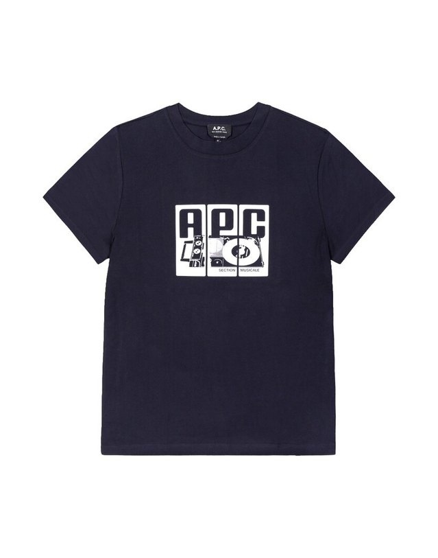 아페쎄 [명품] 아페쎄 COBQX M26485 IAK DARK NAVY 공용 반팔티 네이비 착용컷