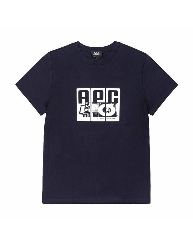아페쎄 [명품] 아페쎄 COBQX M26485 IAK DARK NAVY 공용 반팔티 네이비 착용컷