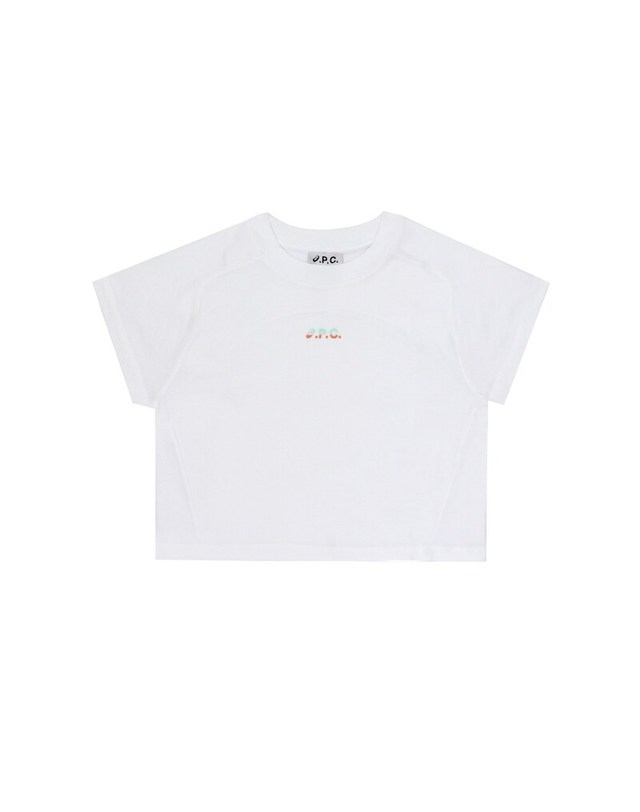 아페쎄 [명품] COEAV F26454 AAB WHITE 여성 반팔티 아이보리 착용컷