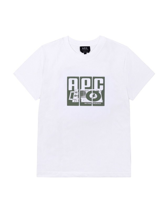 아페쎄 [명품] COBQX M26485 AAB WHITE 공용 반팔티 밝은 블루 착용컷