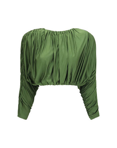 [해외직구] 해외 이태리배송 AW26 셀프 포트레이트 여성 드레이프 저지 탑 AW26009TAG_GREEN