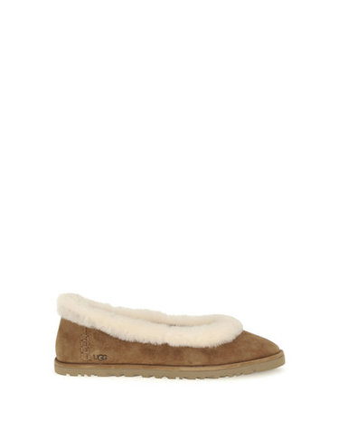 [해외직구] 해외 이태리배송 AW26 어그 여성 조라 스웨이드 발레리나 슈즈 1178111_CHE