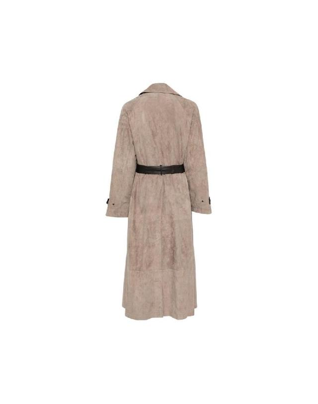 엠포리오 아르마니 [해외직구] 그란데비타 해외 엠포리오아르마니 여성 LEATHER 트렌치코트 COAT EW003385AF28975U6128 착용컷