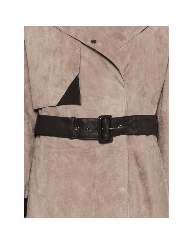 엠포리오 아르마니 [해외직구] 그란데비타 해외 엠포리오아르마니 여성 LEATHER 트렌치코트 COAT EW003385AF28975U6128 착용컷