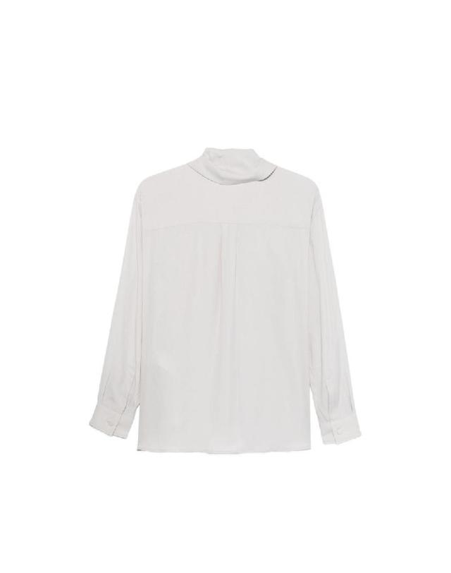 엠포리오 아르마니 [해외직구] 그란데비타 해외 엠포리오아르마니 여성 SILK BLEND BLOUSE EW004829TE21850U8004 착용컷