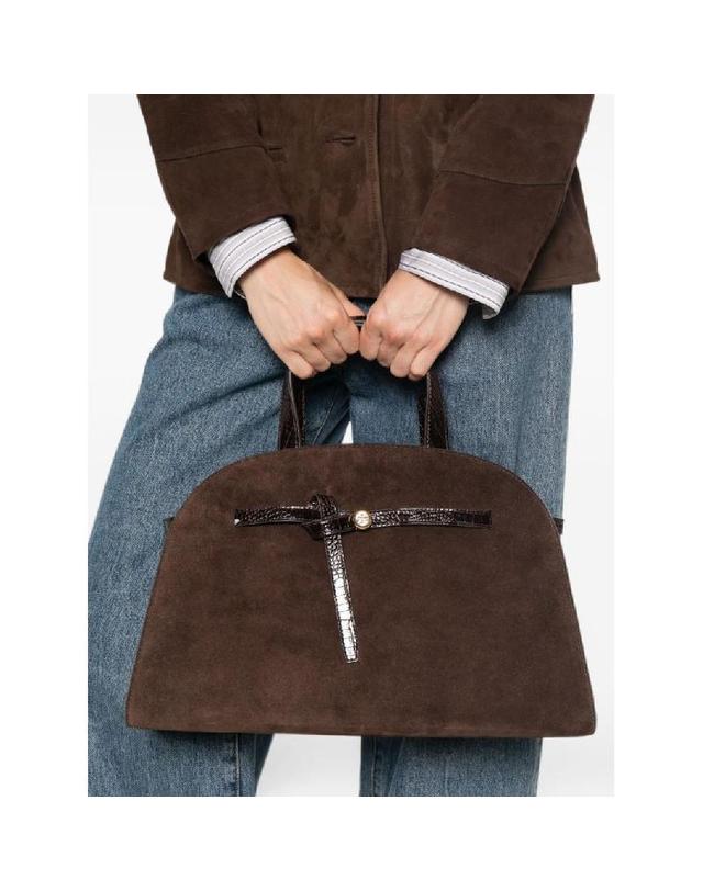 토리버치 [해외직구] 그란데비타 해외 토리버치 여성 ROMY SUEDE LEATHER BOSTON BAG 183363201 착용컷