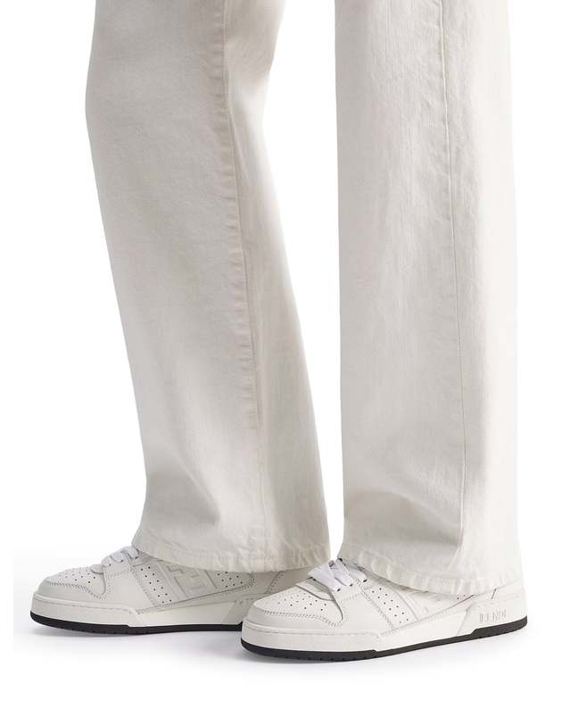 펜디 [해외직구] 해외 로마배송 펜디 여성 스니커즈 펜디 매치 8E9084B17V F1XJV UWHIT WHITE BROWN 착용컷
