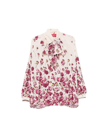 [해외직구] 그란데비타 해외 포 레스트리스 슬리퍼스 여성 SILK BLEND PRINTED 셔츠 CA001043TE00929436