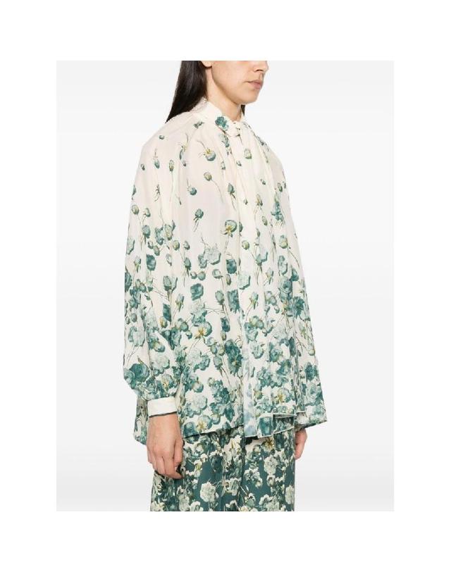 포레스트레스슬리퍼스 [해외직구] 그란데비타 해외 포 레스트리스 슬리퍼스 여성 SILK BLEND PRINTED 셔츠 CA001043TE00929233 착용컷