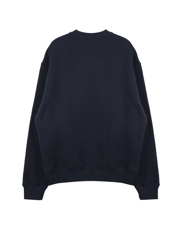 메종 키츠네 메종키츠네 [명품] 메종키츠네 MAISON KITSUNE HANDWRITING 스트라이프 컴포트 스웻셔츠 핸드라이팅 스웨트셔츠 NM00310KM0307 P480 네이비 착용컷