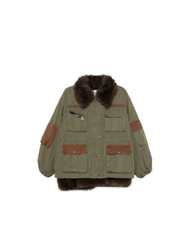 [해외직구] 그란데비타 해외 FRONT STREET 8 여성 FAUX FUR DETAIL COTTON PARKA COAT 3831600