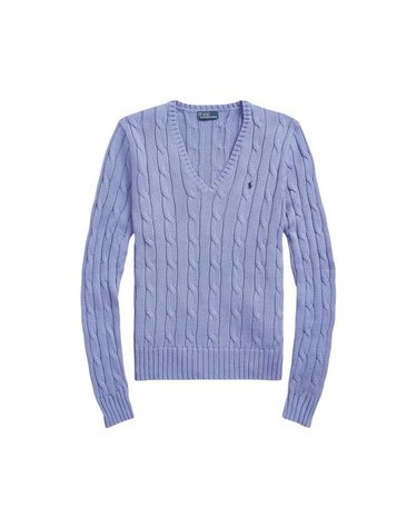 [명품] 라프리마 폴로 랄프 로렌 포니로고 자수 피마코튼 브이넥 니트 211971870005